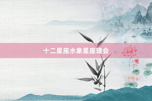 十二星座水象星座理会