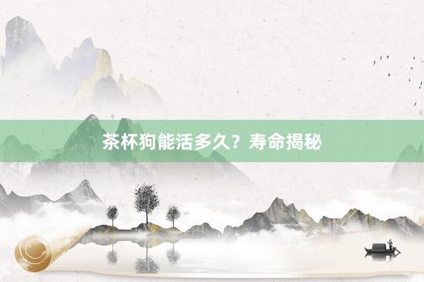茶杯狗能活多久？寿命揭秘